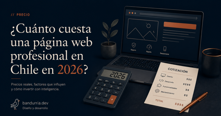 cuánto cuesta una página web profesional en Chile en 2026