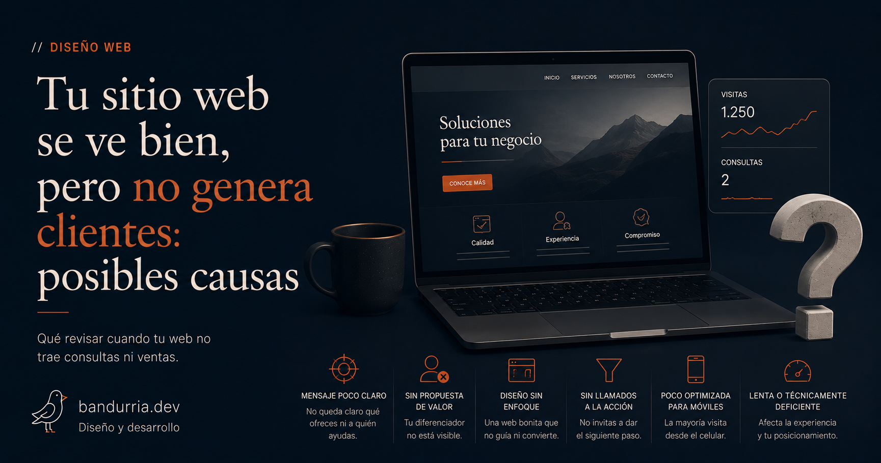 tu sitio web se ve bien pero no genera clientes, posibles causas