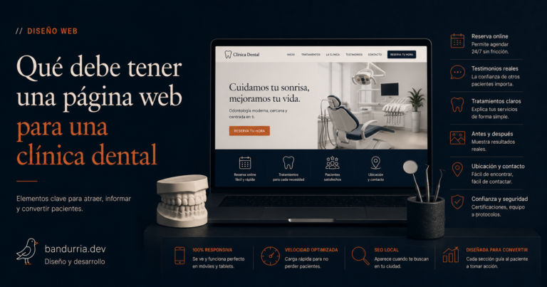 qué debe tener una página web para una clinica dental
